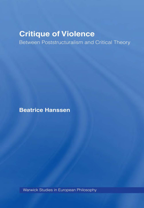 Cover image for book Critique of Violence