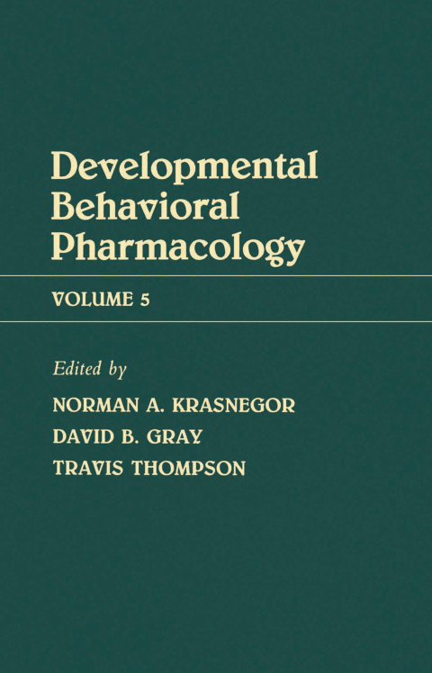 Cover image for book Advances in Behavioral Pharmacology