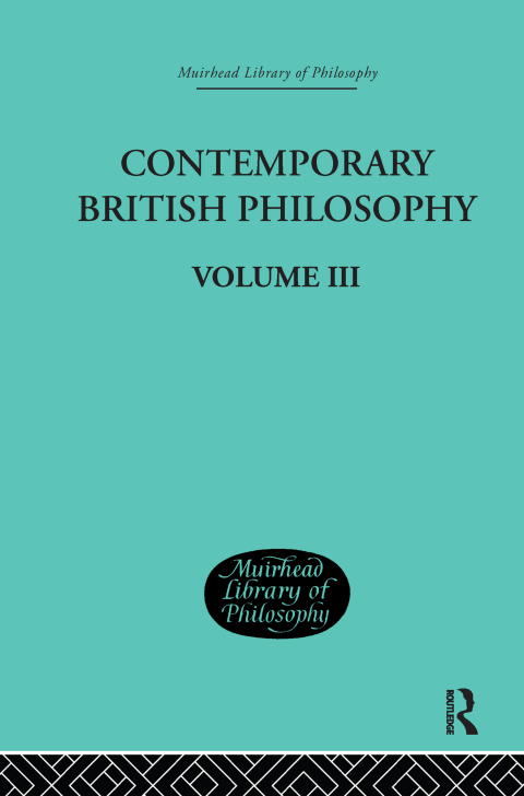 Cover image for book Contemporary British Philosophy