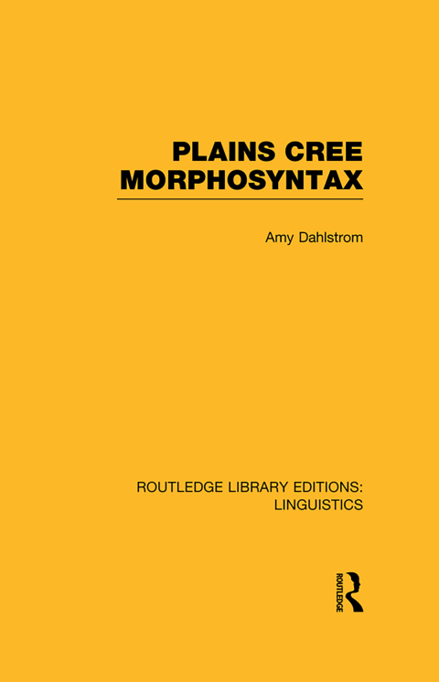 Cover image for book Plains Cree Morphosyntax