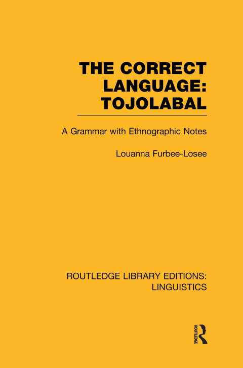 Cover image for book The Correct Language: Tojolabal