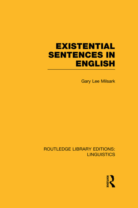 Cover image for book Existential Sentences in English