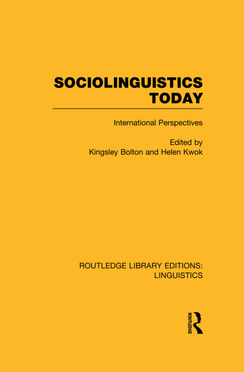 Cover image for book Sociolinguistics Today (RLE Linguistics C: Applied Linguistics)