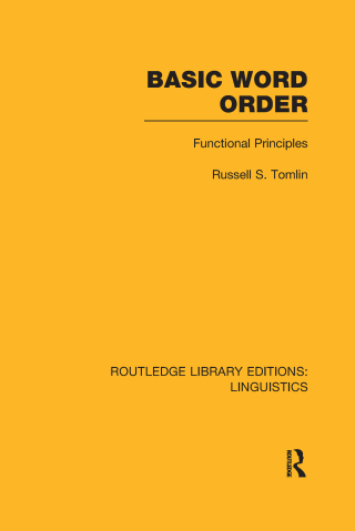 Basic Word Order (RLE Linguistics B: Grammar)