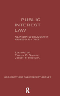 صورة الغلاف: Public Interest Law 1st edition 9780824076368