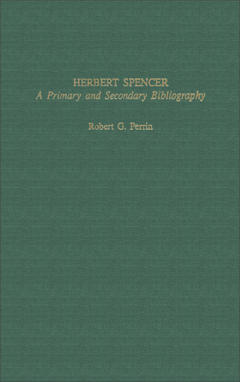 Cover image for book Herbert Spencer