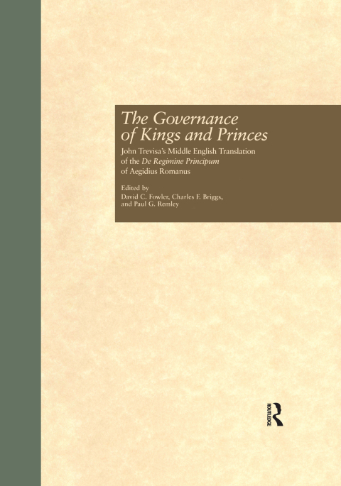 Cover image for book The Governance of Kings and Princes