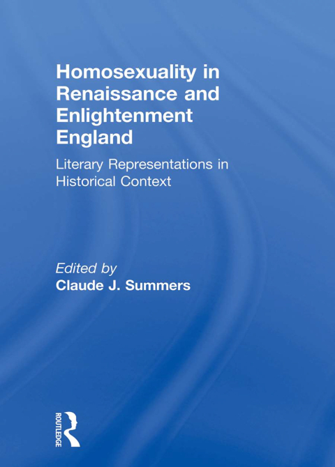 Cover image for book Homosexuality in Renaissance and Enlightenment England