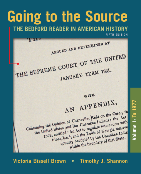 Cover image for book Going to the Source, Volume I: To 1877