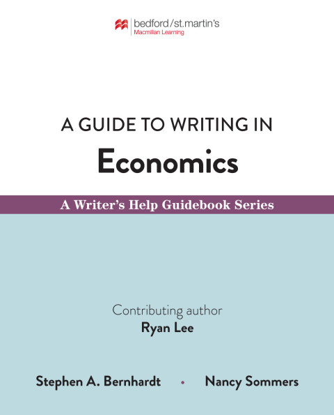 Cover image for book A Guide to Writing in Economics