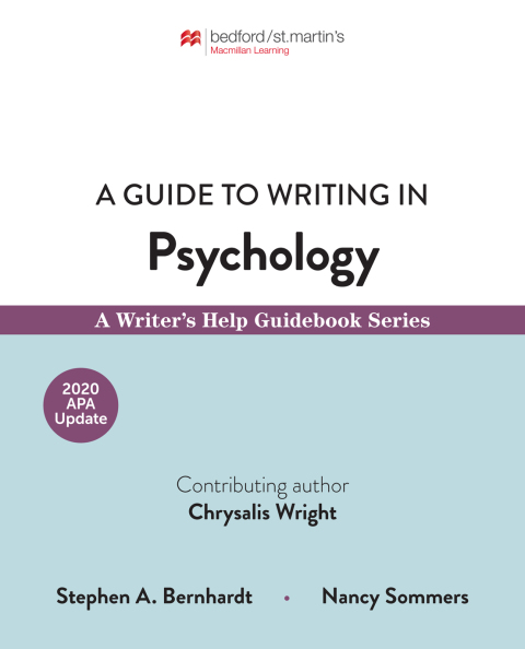 Cover image for book A Guide to Writing in Psychology with 2020 APA Update