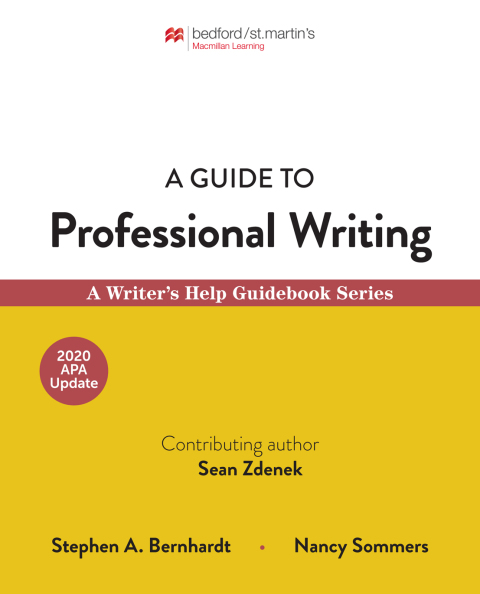 Cover image for book A Guide to Professional Writing with 2020 APA Update