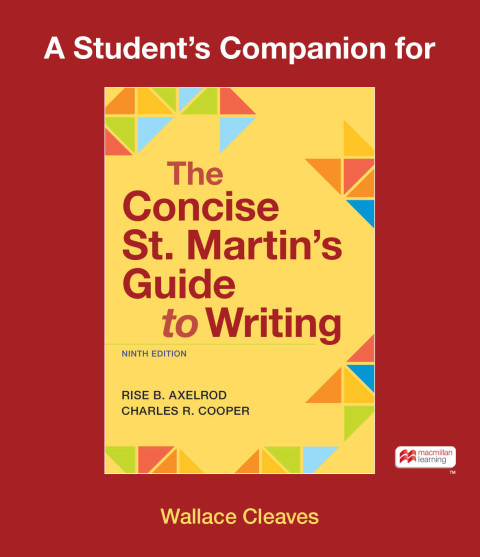 Cover image for book A Student's Companion to The Concise St. Martin's Guide to Writing