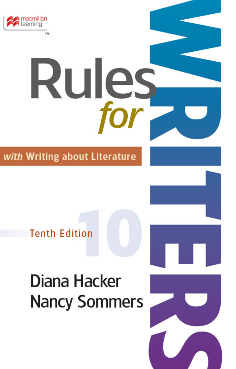 Cover image for book Rules for Writers with Writing about Literature