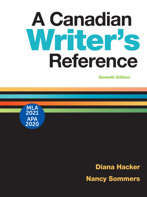 Cover image for book A Canadian Writer's Reference with 2020 APA and 2021 MLA Updates