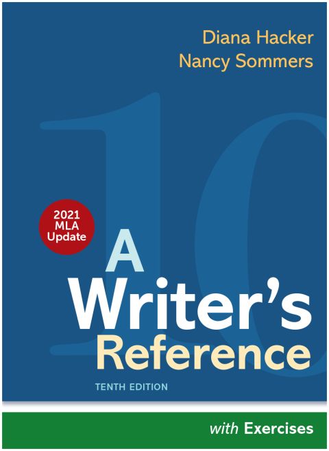 Cover image for book A Writer's Reference with Exercises, with 2021 MLA Update