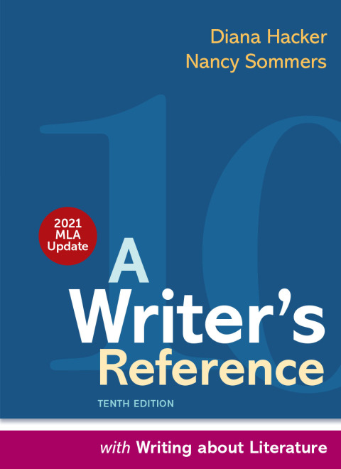 Cover image for book A Writer's Reference with Writing about Literature, with 2021 MLA Update