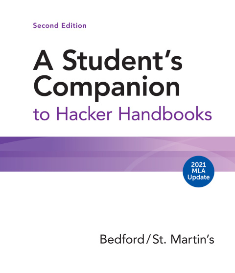 Cover image for book A Student's Companion to Hacker Handbooks with 2021 MLA Update