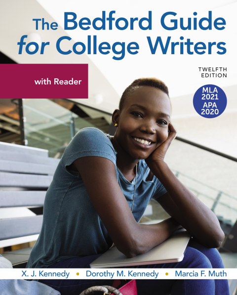 Cover image for book The Bedford Guide for College Writers with Reader, with 2020 APA and 2021 MLA Update