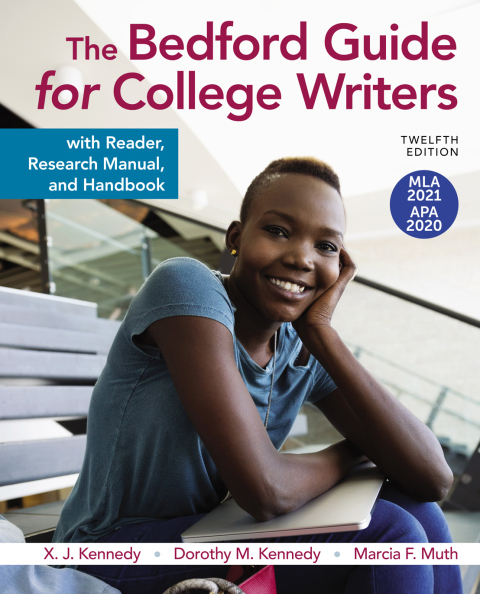Cover image for book The Bedford Guide for College Writers with Reader, Research Manual, and Handbook, with 2020 APA and 2021 MLA Update