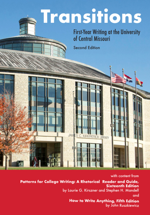 Cover image for book Transitions: First-Year Writing at the University of Central Missouri