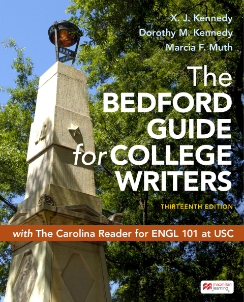 Cover image for book The Bedford Guide for College Writers Thirteenth Edition with The Carolina Reader for ENGL 101 - University of South Carolina
