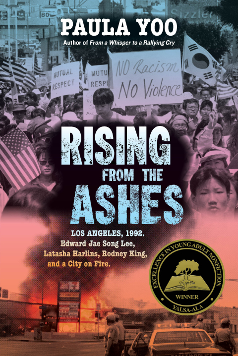 Cover image for book Rising from the Ashes: Los Angeles, 1992. Edward Jae Song Lee, Latasha Harlins, Rodney King, and a City on Fire