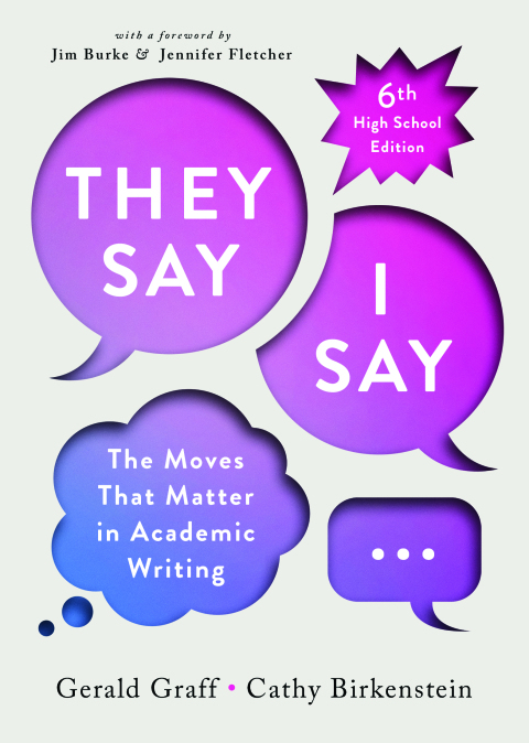 Cover image for book "They Say / I Say" (High School Edition)