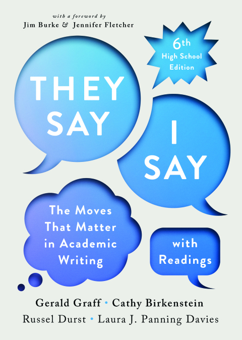 Cover image for book "They Say / I Say" with Readings (High School Edition)