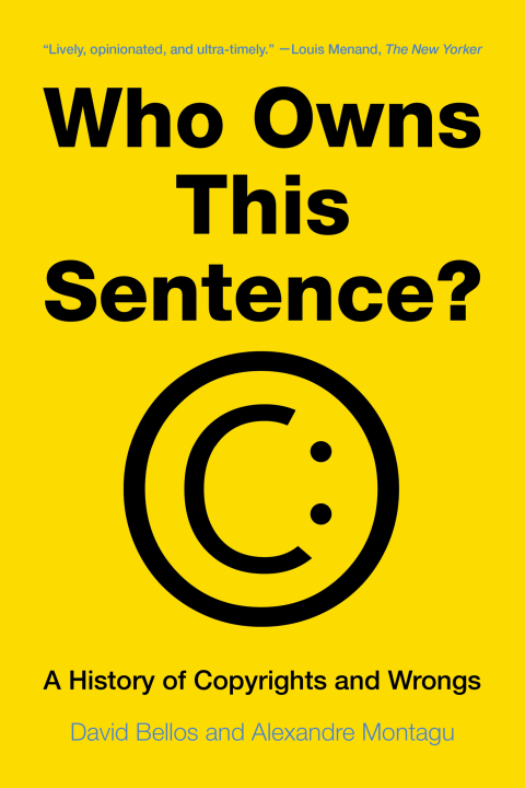 Cover image for book Who Owns This Sentence?: A History of Copyrights and Wrongs
