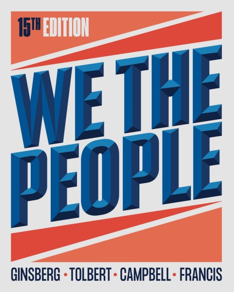Cover image for book We the People 15e Courseware (Norton Illumine Ebook, InQuizitive, Simulations, and 2024 Digital Election Supplement)