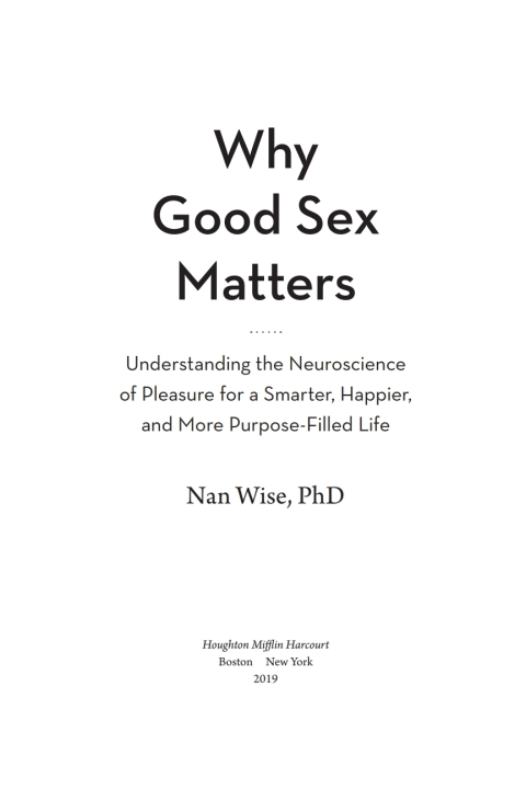 Cover image for book Why Good Sex Matters