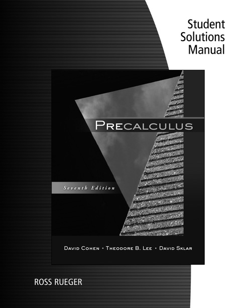 Cover image for book Student Solutions Manual for Cohen/Lee/Sklar's Precalculus