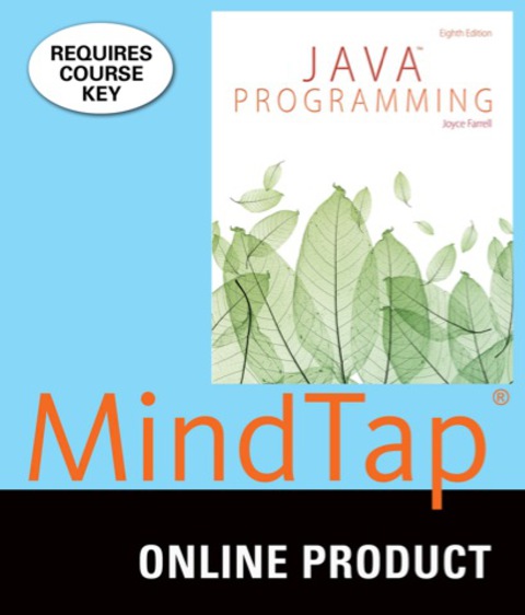 Cover image for book MindTap Programming for Farrell's Java Programming, 8th Edition, [Instant Access], 1 term (6 months)