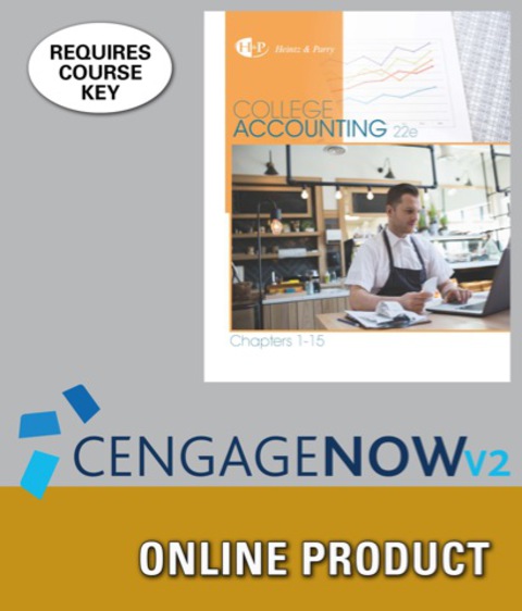Cover image for book CengageNOWv2 for Heintz/Parry's College Accounting, Chapters 1-15, 22nd Edition, [Instant Access], 2 terms