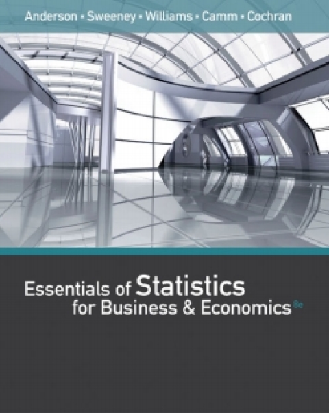 Cover image for book MindTap Business Statistics for Anderson/Sweeney/Williams/Camm/Cochran's Essentials of Statistics for Business and Economics, 8th Edition