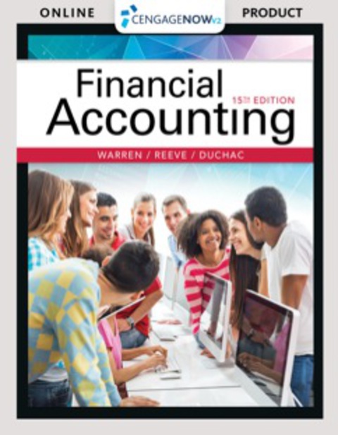 Cover image for book CengageNOWv2 for Warren/Reeve/Duchac’s Financial Accounting, 15th Edition [Instant Access], 1 term