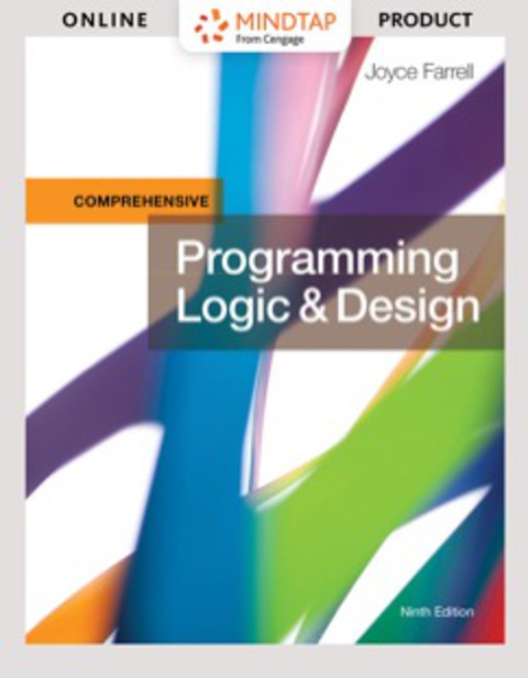 Cover image for book MindTap Programming for Farrell's Programming Logic and Design