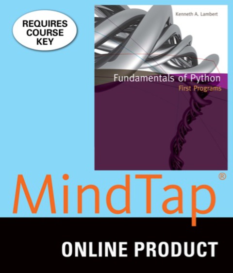 Cover image for book MindTap Computer Science for Lambert's Fundamentals of Python: First Programs, 1st Edition, [Instant Access], 1 term (6 months)