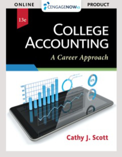 Cover image for book CengageNOWv2 for Scott’s College Accounting: A Career Approach