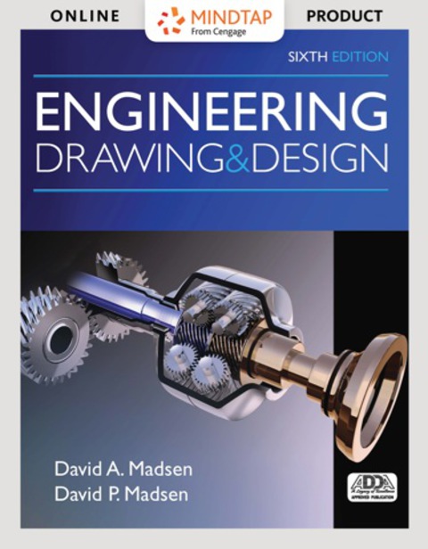 Cover image for book MindTap Drafting for Madsen/Madsen's Engineering Drawing and Design, 6th Edition, [Instant Access], 4 terms (24 months)