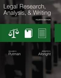 Analysis and Writing Legal Research Analysis and Writing Legal Research