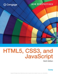 Book cover New Perspectives on HTML5, CSS3, and JavaScript