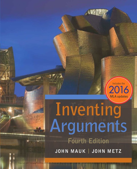 Cover image for book Inventing Arguments, 2016 MLA Update