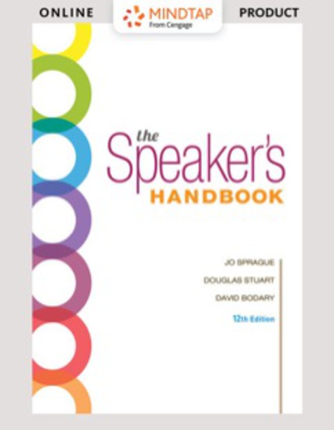 Cover image for book MindTap Speech for Sprague/Stuart/Bodary's The Speakers Handbook
