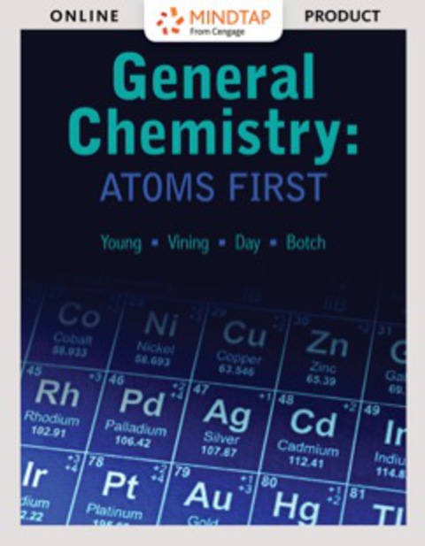 Cover image for book MindTap Chemistry for General Chemistry: Atoms First, 1st Edition, [Instant Access], 1 term (6 months)