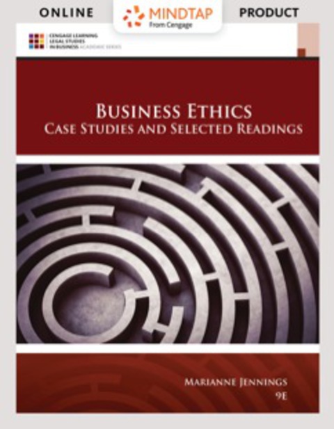 Cover image for book MindTap Business Law for Jennings' Business Ethics: Case Studies and Selected Readings, 9th Edition [Instant Access], 1 term (6 months)