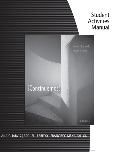 Cover image for book Student Activities Manual for Jarvis/Lebredo/Mena-Ayllon's Continuemos!