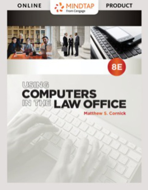 Cover image for book MindTap Paralegal for Cornick's Using Computers in the Law Office, 8th Edition [Instant Access], 1 term (6 months)