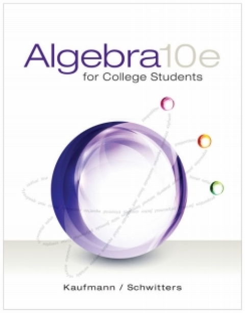 Cover image for book WebAssign for Kaufmann/Schwitters' Algebra for College Students, 10th Edition [Instant Access], Single-Term